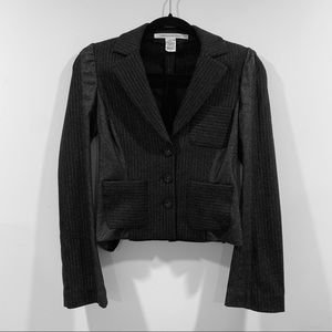 Diane Von Furstenberg Striped Metallic Blazer